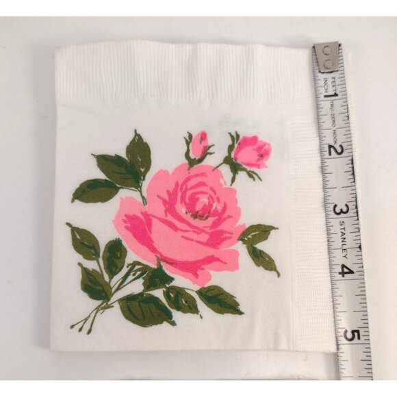 Vintage Hallmark Pink Rose Napkins & Coasters Set Beautiful Floral Flower Garden - Picture 5 of 6